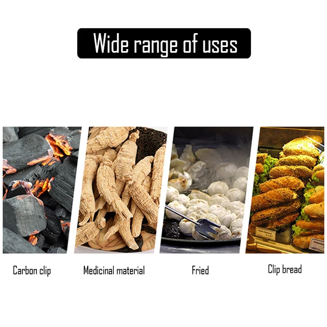 Teenra Barbecue Széncsípés Hosszú Fogantyú Fogók Rozsdamentes Acél Kemence Faszén Saláta Konyhák Eszköz - Image 4