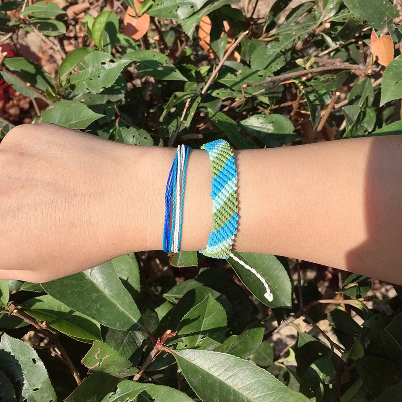 Новый воск веревка шнур ручной работы bts bangtan повязки pulseira masculina синий для женщин