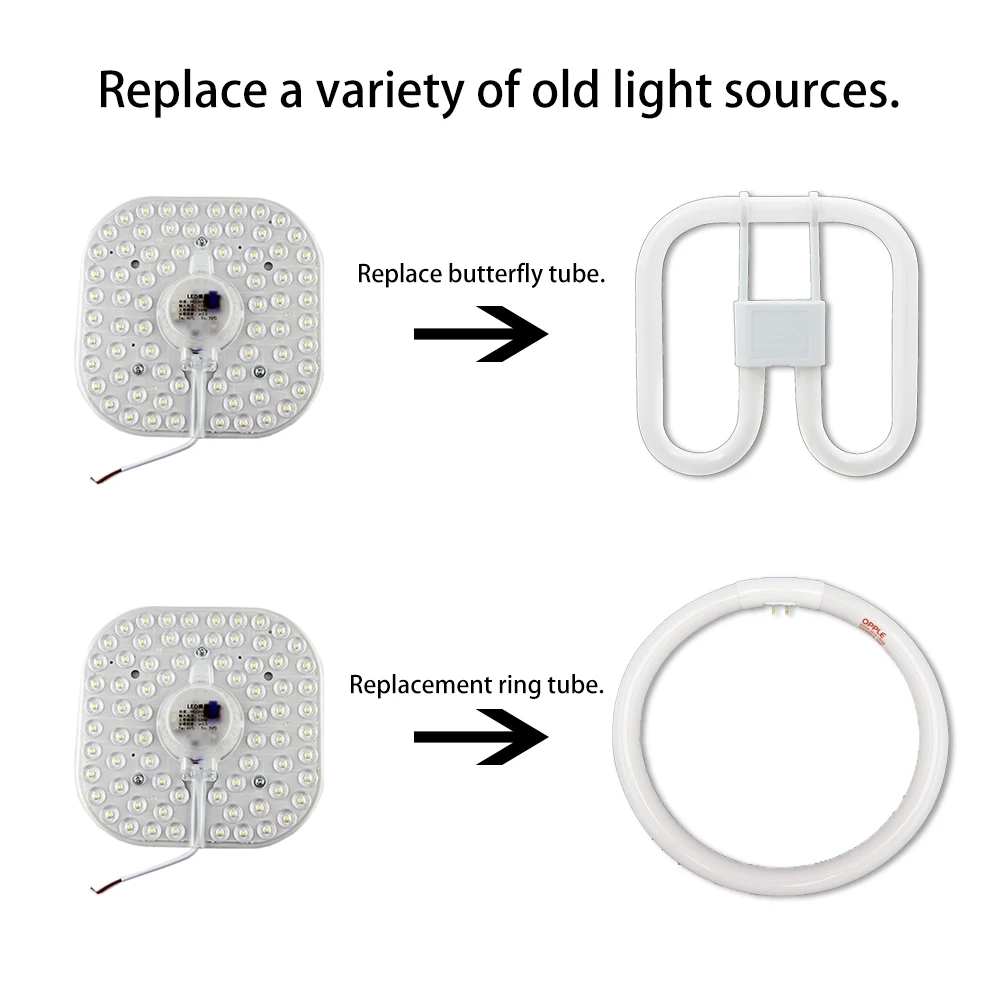 10Pcs/Lot 220V LED Module White 12w18w 24w 36w Replacement Light Source Square Modules Lamp Panel for Ceiling Lights