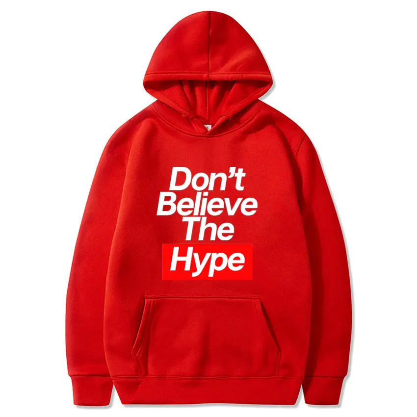Red Wholesale men Hoodies don't believe hype homme hoodies drop shipping Sweatshirt Streetwear Unisex Hoodies Pullovers sportswear - Color: Red