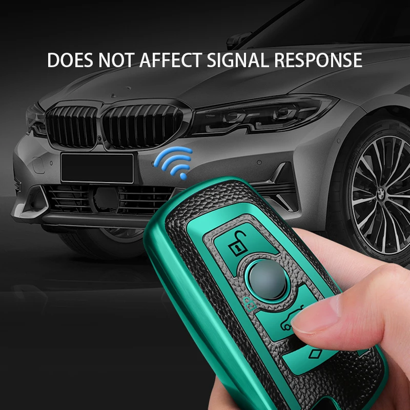 Key Protector Leather + TPU Car Key Cover Case for BMW 520 525 F30 F10 F18 118i 320i 1 3 5 7 Series X3 X4 M3 M4 M5 Accessories