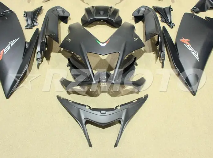 Литьевая Форма ABS полный обтекатель комплект подходит для Aprilia RS4 50 125 2012 2013 12 13 14 15 на заказ черный матовый