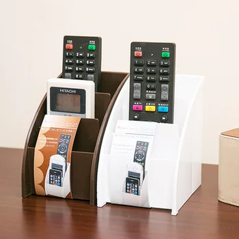 

Desk TV Remote Control Storage Box Multifunctional Plastic Storage Container Home Office Mobile Phone Holder Makeup Organizer