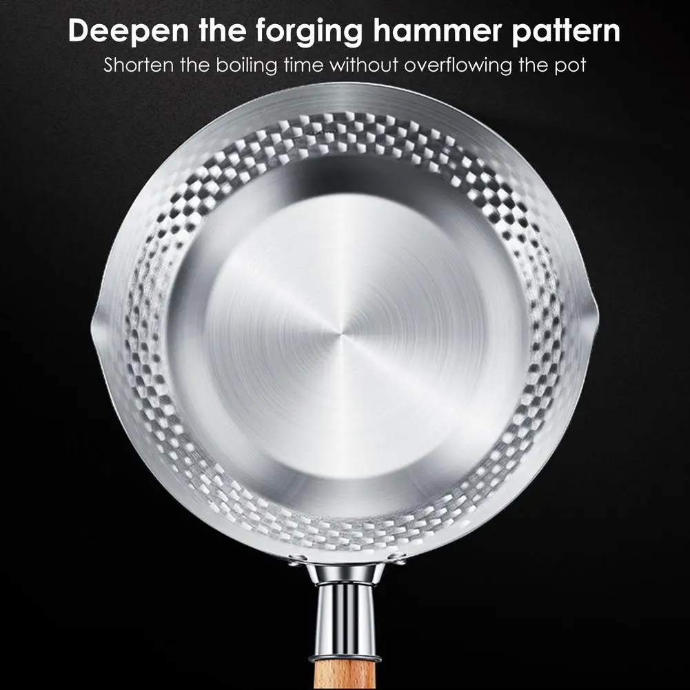 Japanese Saucepan Non-Stick Stainless Steel Milk Pots Soup Pot Kitchen Cooking Pan With Wooden Handle Cookware 20Cm 7 Japanese Saucepan Non-Stick Stainless Steel Milk Pots Soup Pot Kitchen Cooking Pan With Wooden Handle Cookware 20Cm