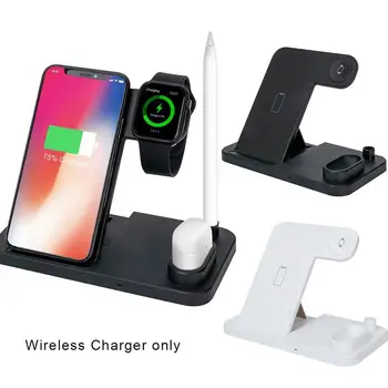 

4 in 1ABS Wireless Charging Stand For 8 Fast 5 Qi 4 iPhone 3 X Charger 11 XR 1 Station Pro Dock 2 XS Airpods 10 X5U4