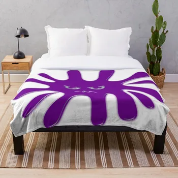 

Angry Purple Paint Splatter Throw Blanket Soft Sherpa Blanket Bed Sheet Single Knee Blanket Office Nap Blanket