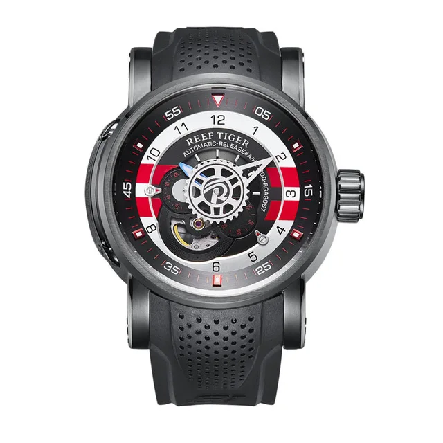 men watch p2 Мужские спортивные наручные часы, мужские автоматические часы Reef Tiger, мужские модные водонепроницаемые механические наручные часы, мужские часы RGA703 - Цвет: men watch p2