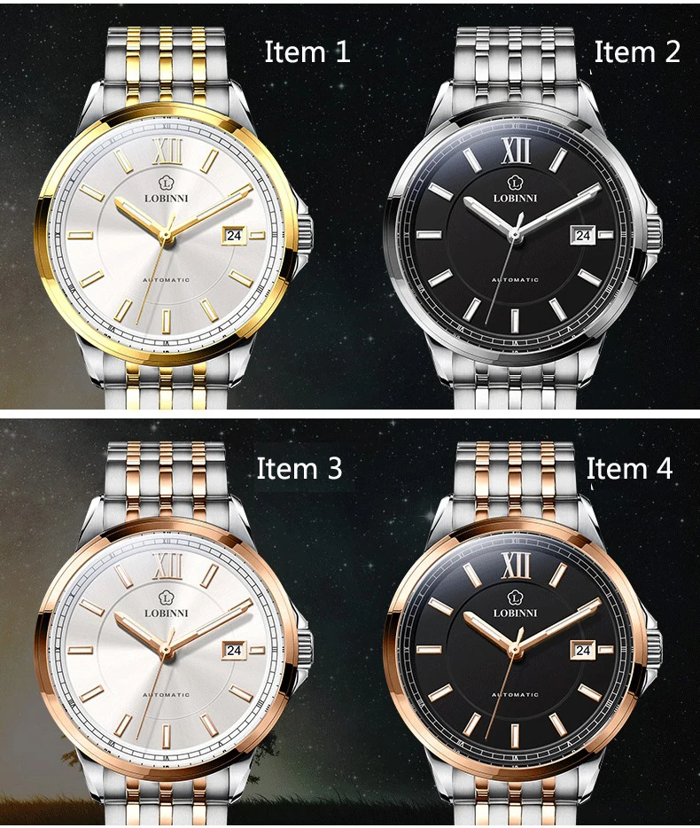 Швейцария LOBINNI люксовый бренд Мужские часы сапфир relogio Япония Импорт NH35A SIIO Автоматические Механические MOVT часы L9003M-1