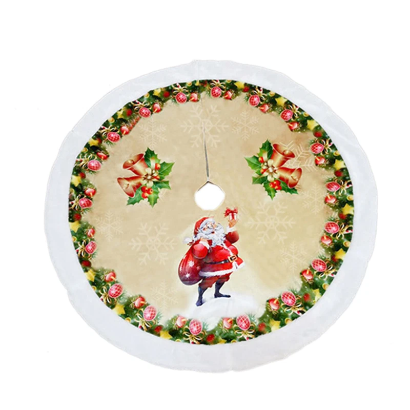 Red ABFU-1Pcs юбки с оленями и рождественской елкой, меховой ковер, Рождественское украшение, Новогодний Декор для дома, вечерние юбки с елкой - Цвет: Red