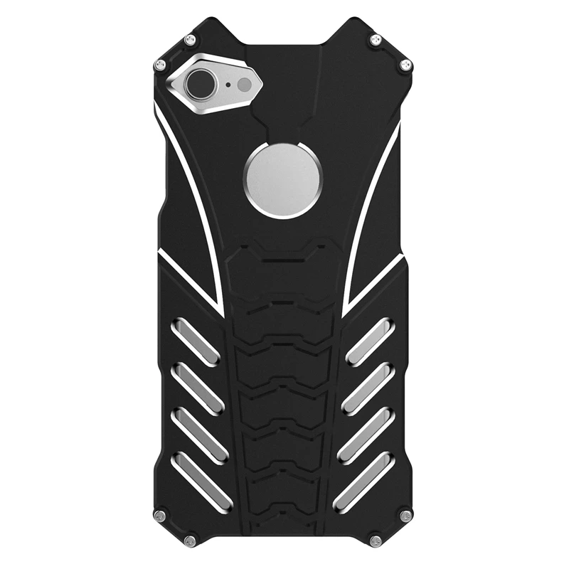 

R-JUST Aluminum Metal Bumper Frame Armor Protective Shockproof Anti-Drop Phone Case Cover for iPhone 7/8 4.7 inch