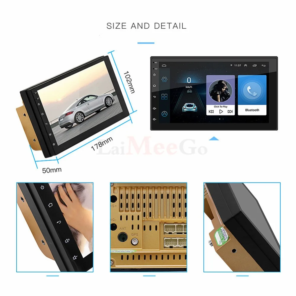 Car Multimedia Player Andriod 8.1 2 din GPS Navigation Bluetooth Car Audio Wifi USB Mirror Link Stereo Autoradi Car Monitor Cam (6)