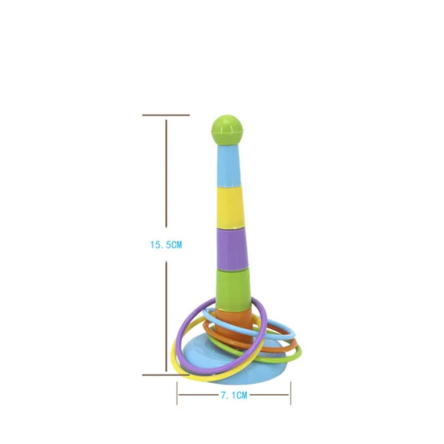Kids Toy Activity Training Colorful Rings Funny Mini Ferrule Toy for Children Parrot  Development Interactive Supplies Bird Toy 5