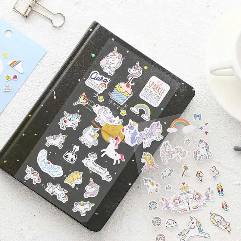 

1 Sheet Creative lovely Unicorn Mini Paper Sticker Decor Diy Ablum Diary Scrapbooking Label Sticker Kawaii Stationery gift