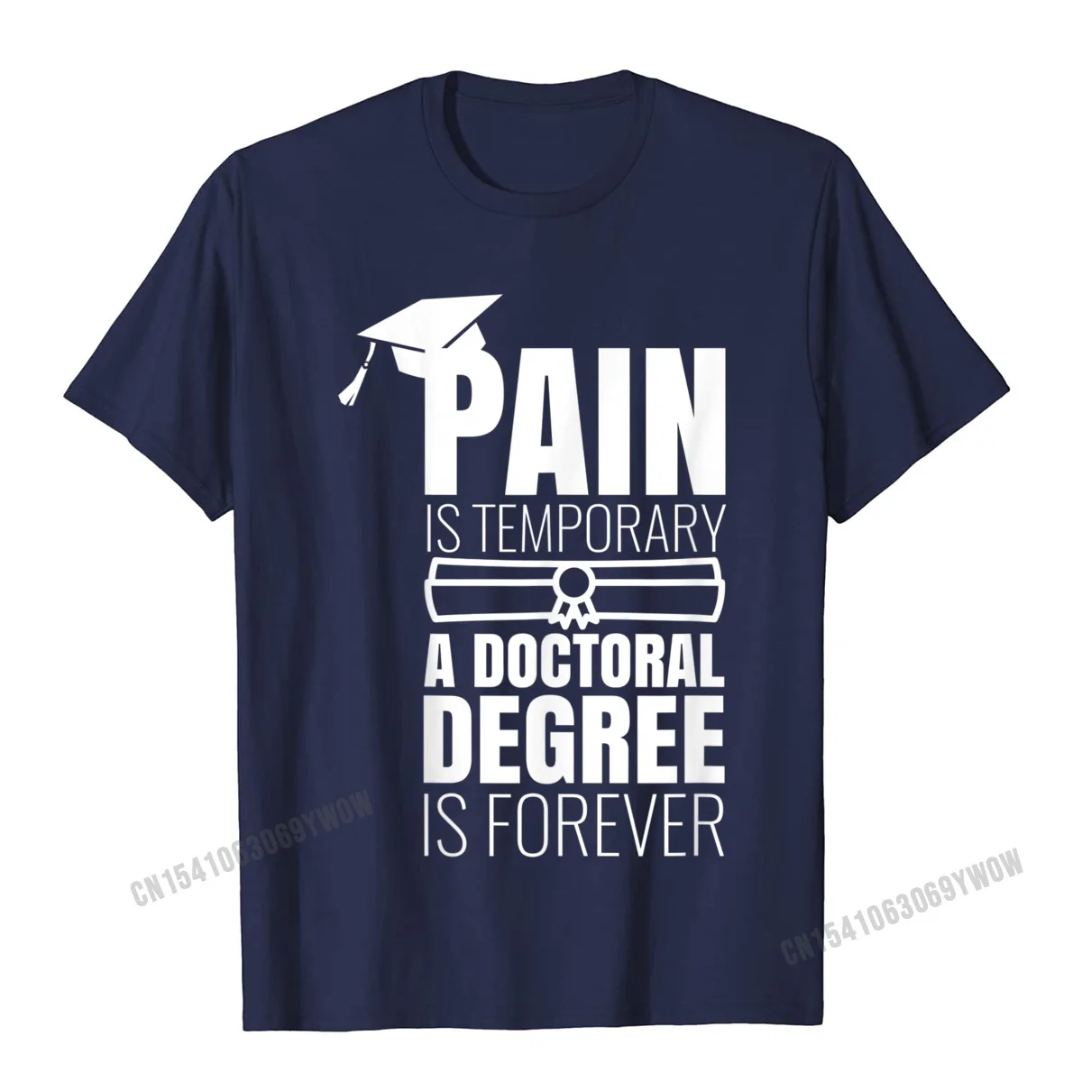 On Sale Mens Tshirts Round Neck Short Sleeve 100% Cotton Fabric Street Tops Shirts Classic Tops & Tees Free Shipping PhD Graduation Gift - Ph.inisheD. PHINISHED - Ph.D. T-Shirt__885 navy