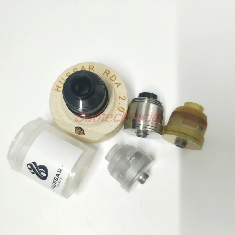 SXK Style Hussar 2.0 RDA Tank 22mm 316 SS Adjustable Bottom Airflow 4 Holes System  Hussar V2 tank vs KALI v2 HAKU VENNA V2 RDA