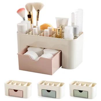 

Large Capacity Jewelry Cosmetic Storage Box Acrylic Makeup Box Organizers With Drawer Plastic Lipstick Holder Sundries New