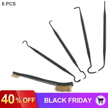 6 шт./лот многофункциональные пластиковые Металлические кисти инструменты для очистки двухконцевой нейлоновый крючок для очистки автомобиля для удаления краски ржавчины и грязи