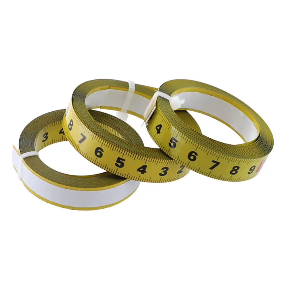 

1-5 Meters Forward Cent Reverse Steel Metric Measure Tape Self-adhesive With Glue Tape For Carpenter