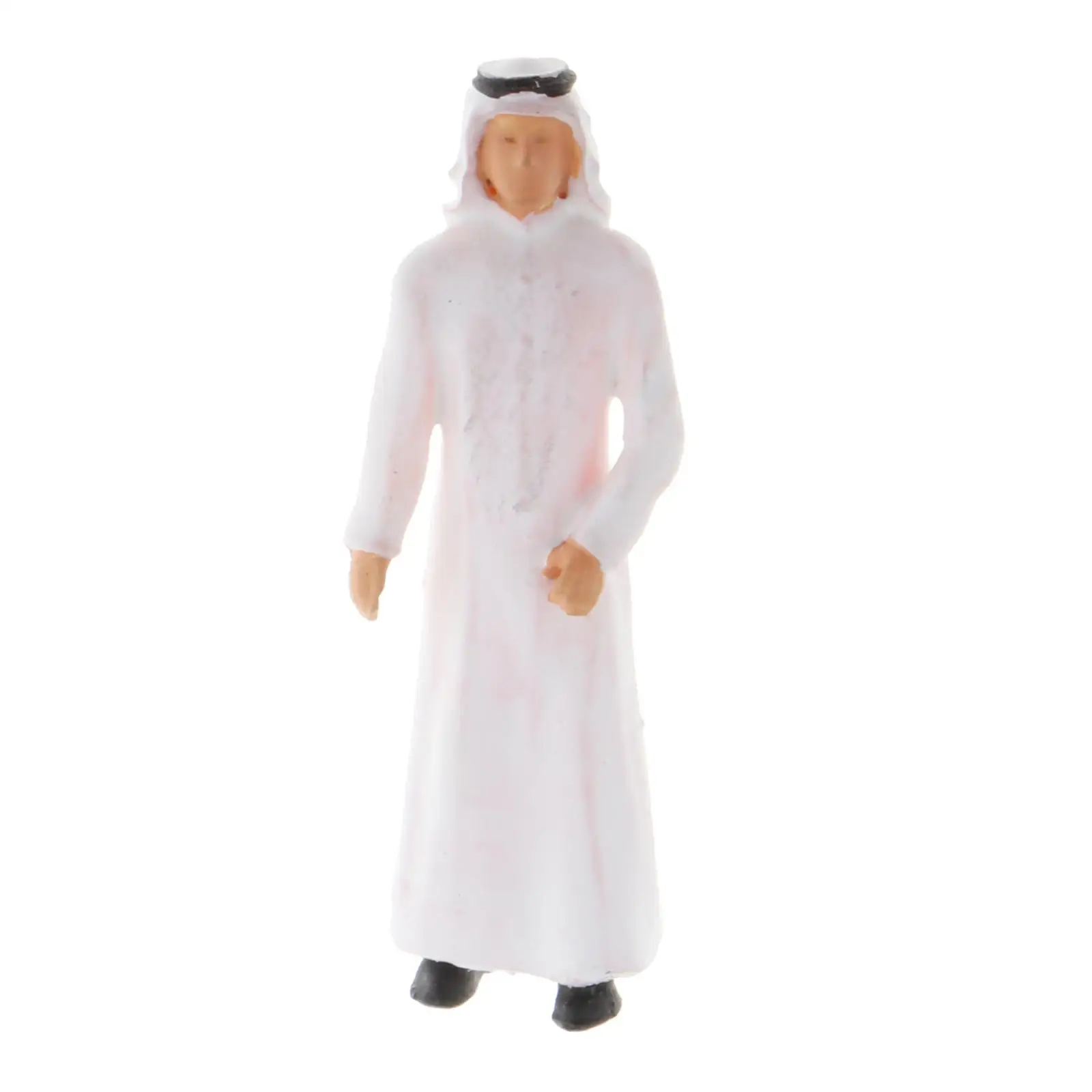 Street People Figures Model Dubai Prince Sports Car Owner Standing Pose Mini Miniature 1/64 Sand Table Photography Accessories