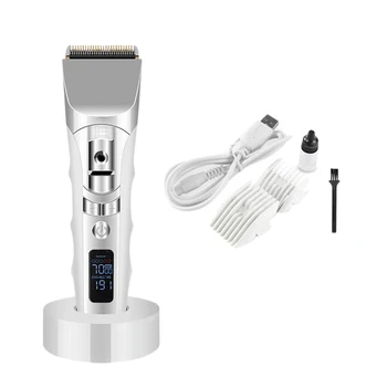 

Professional Hair Trimmer Rechargeable Electric Hair Clipper Men's Cordless Haircut Adjustable Ceramic Blade
