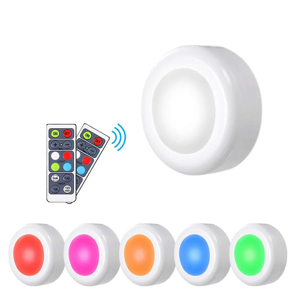 

under cabinet LED light 16 color wireless controller dimmable night light battery powered wardrobe lamp home bedroom wall lights