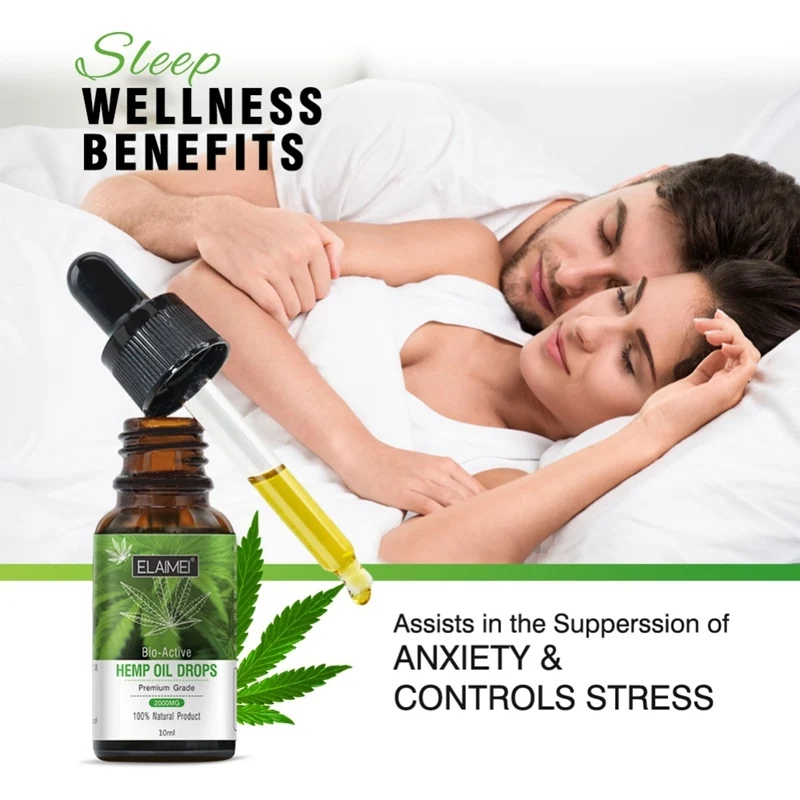 

100% Natural Hemp Oil Hemp Seed Oil Relieve Pain Anxiety Stress Relief Improve Sleep Anti Stress Massage Oil 2000mg Contains cbd