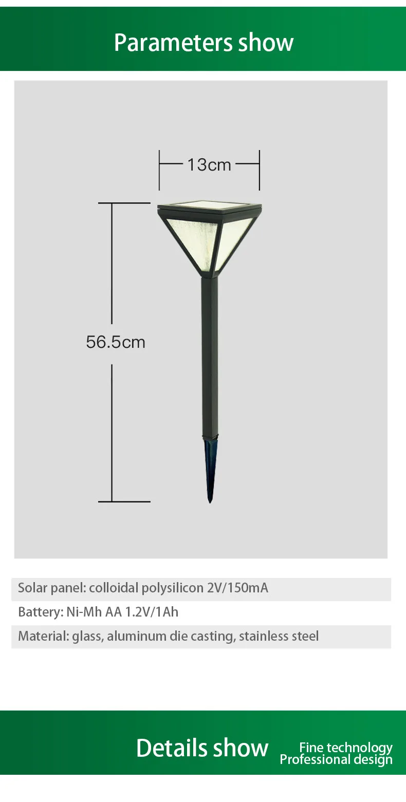 JeeYee Lawn LED Solar Outdoor Lights Garden Lights Outdoor Solar Powered Lamp Lantern Waterproof Landscape Lighting Floor Lamp (6)