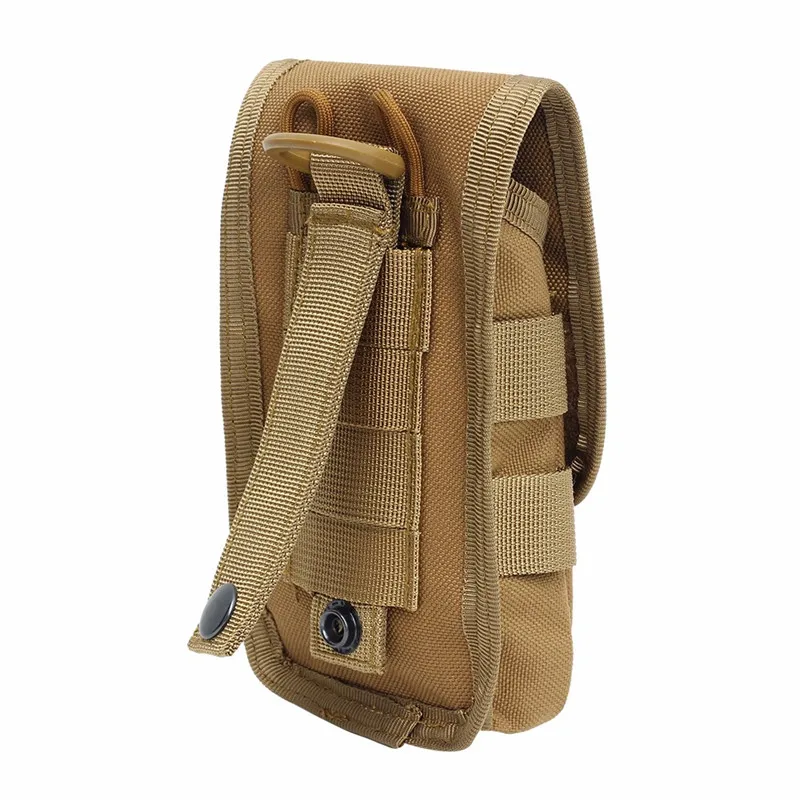 Airsoftpeak Tactical Double Layer Pouch for Phone Molle ID Phone Tools Pouch Storage Bag for Hunting Outdoor Waist Fanny Bags