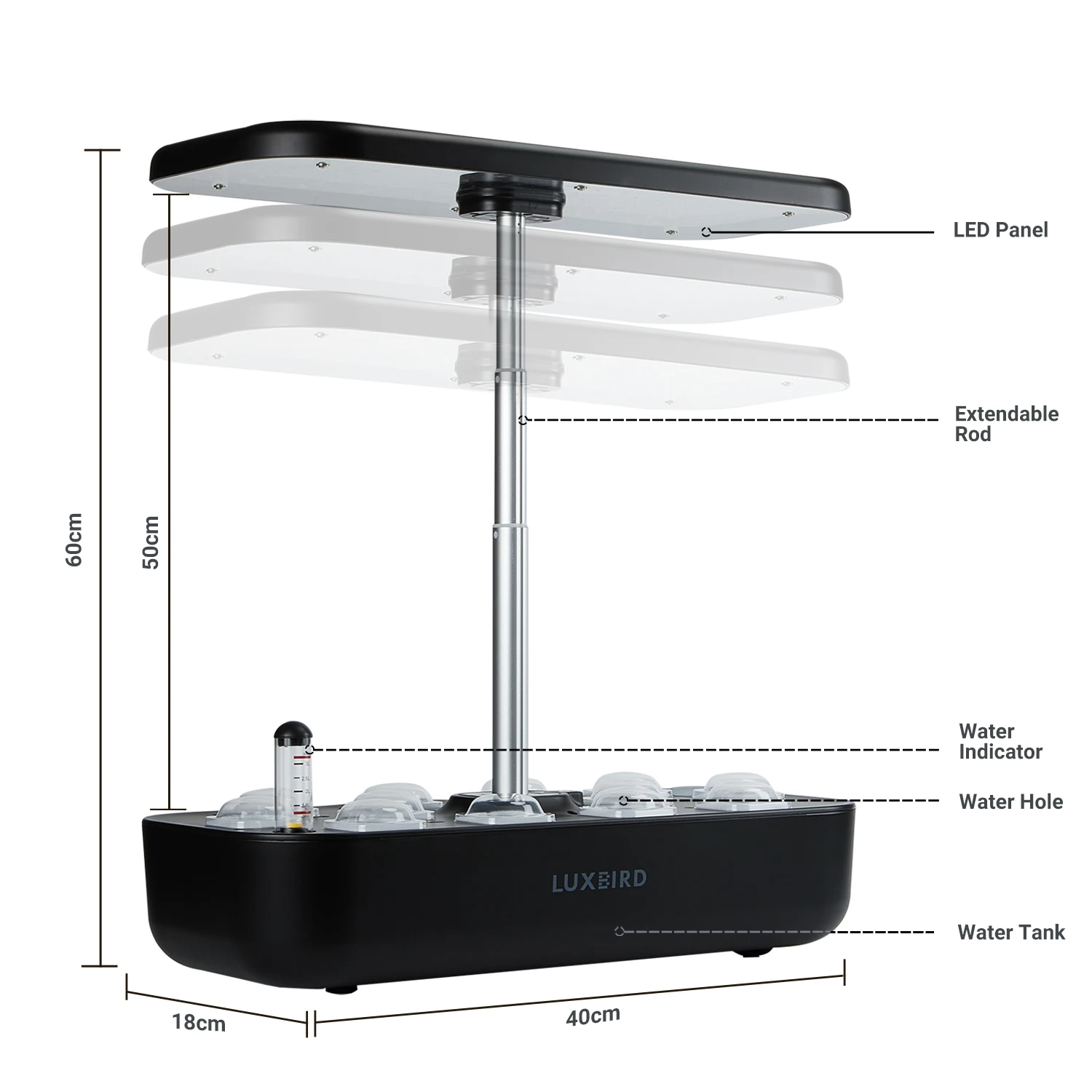 INKBIRD-Hydroponics-Growing-System-Height-Adjustable-with-Smart-LED-Grow-Light-Large-Capacity-Germination-Kit-for.jpg Inkbird Hidroponika Növekvő Rendszer Magassága Smart Led -Vel, Grow Könnyű Kapacitású Csírázási Készlet Otthoni Kertészethez - Image 3