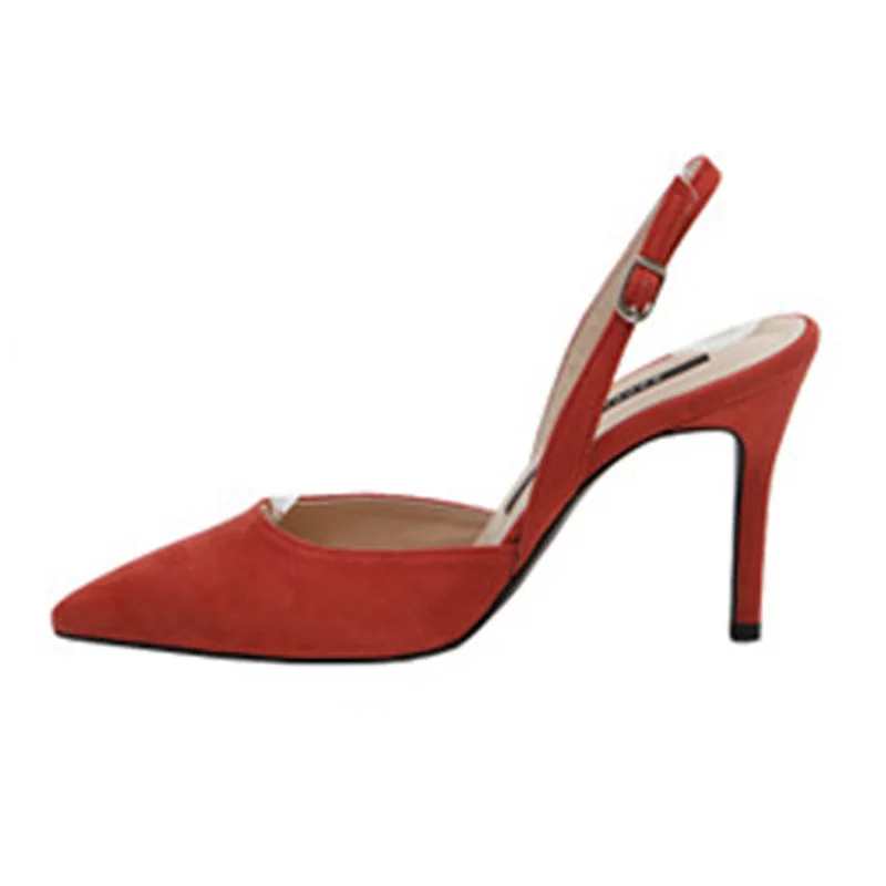 Women Sandals Sexy Summer High Heels Brand Woman Party Shoes Slingback Pointed Toe Buckle Strap Female Dress Shoes Plus Size