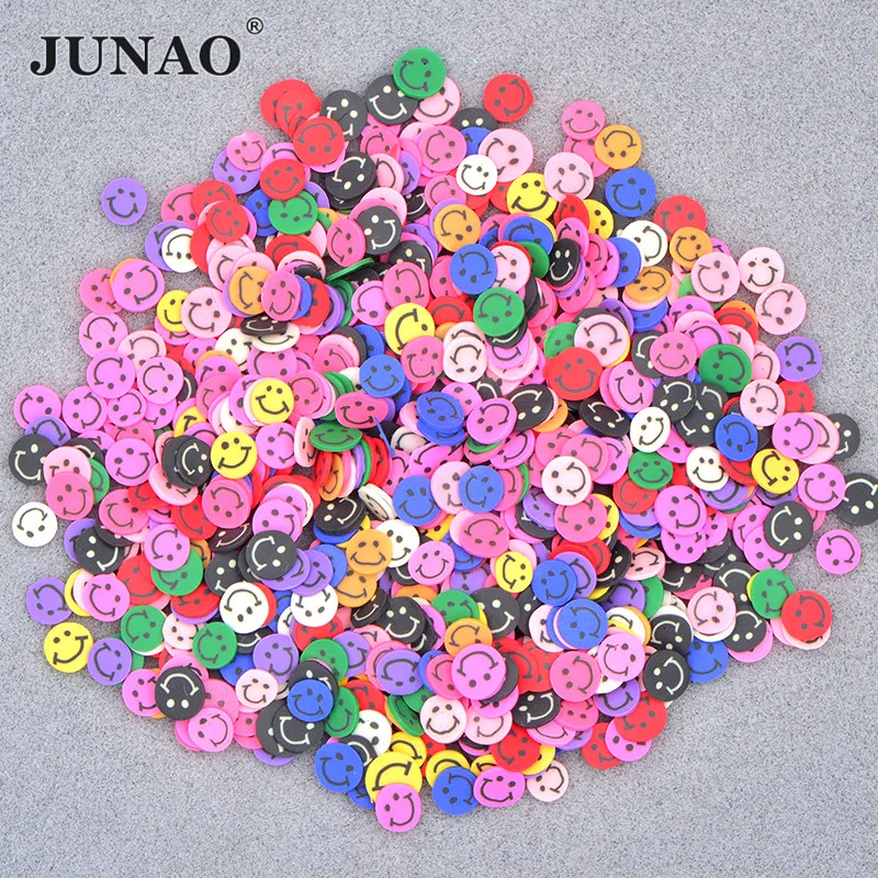 JUNAO, 10 г, 5 мм, цветная полимерная глина, наклейки для ногтей с фруктами, сделай сам, чехол для телефона, декоративные бусины для скрапбукинга, поделки своими руками