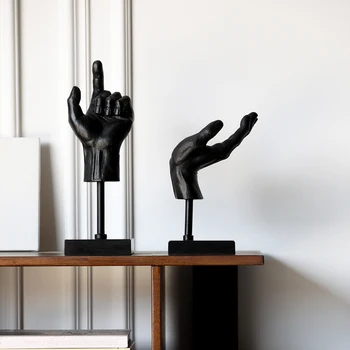 

Nordic Abstract Hand Model Sculpture Decor Desktop Art Figurine Living Room Ornament Objects Office Marble Christmas Gifts