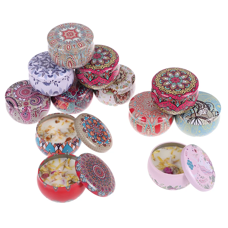 8pcs/4pcs Soy Wax Scented Candles Ethnic Style Fragrance Candles for Travel Home Wedding Birthday Party Decoration