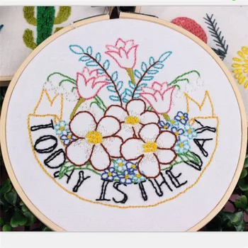 

Hand-made embroidery Hand-created diy kit fabric material pack novice beginner introduction European three-dimensional.