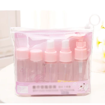 

Travel Beauty Cosmetic Bottles Plastic Portable Packaging Bottle Spray Bottle Set High Quality Simple Portable Bottles