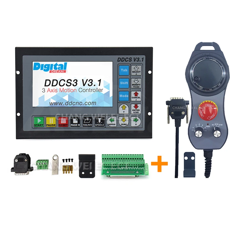 

The Newly Updated Ddcsv3.1 Offline Controller 3 Axis/4 Axis Mach3 Usb Cnc Controller 6 Axis Emergency Stop Handwheel Mpg