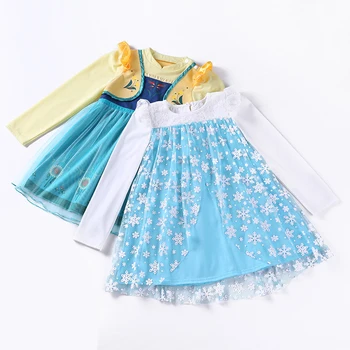 

Little Girls Dresses Spring Snow White Party Dress Halloween Costume Cosplay Princess Children Dress Vestidos 2-6Y