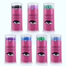 100 шт./кор. профессиональный одноразовые ватные тампоны, индивидуальные щетка для ресниц тампон прочный макияж медицинский аппликаторы микро щетки