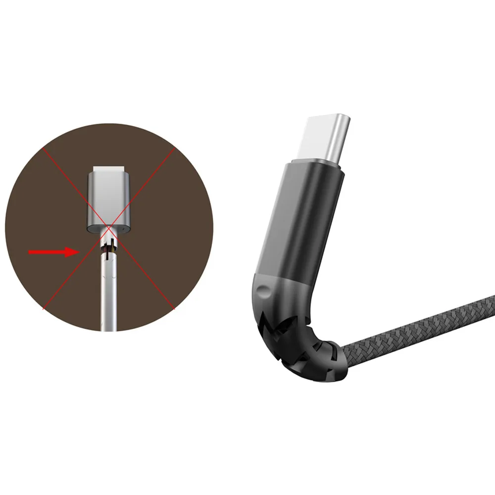 Тип C USB рыбий хвост Плетеный прочный кабель для быстрой зарядки данных для samsung