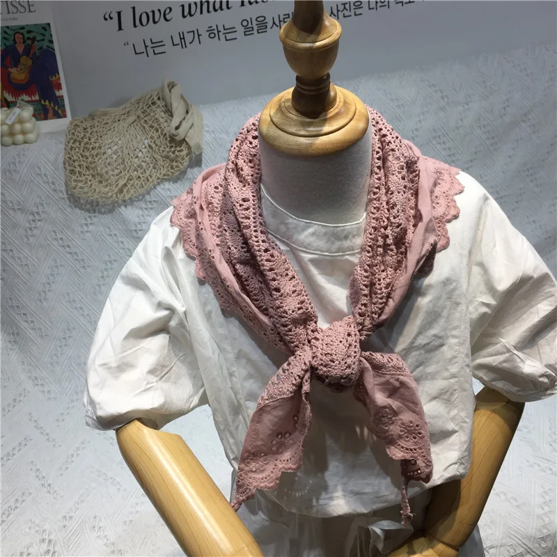 Новая женская однотонная хлопковая вышивка винтажный вязаный шарф бандана зимняя для женщин хиджаб платок femme шаль пашмины шарфы