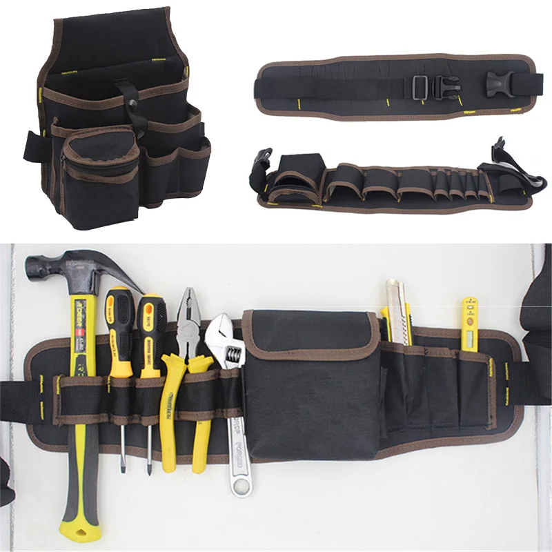 

Multifunctional Tools Bag Large Capacity Waist Pockets Electrician Carrying Pouch Oganizer Hanging Bag Tool Case Apron Belt Bag