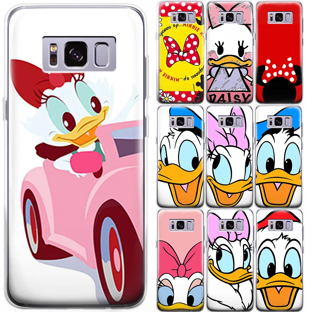

Cute Cartoon Donald Duck Daisy New Soft Silicone TPU Cell Phone Case Cover For Samsung Galaxy S7 Edge S8 S9 S10 Plus Note 8 9 10