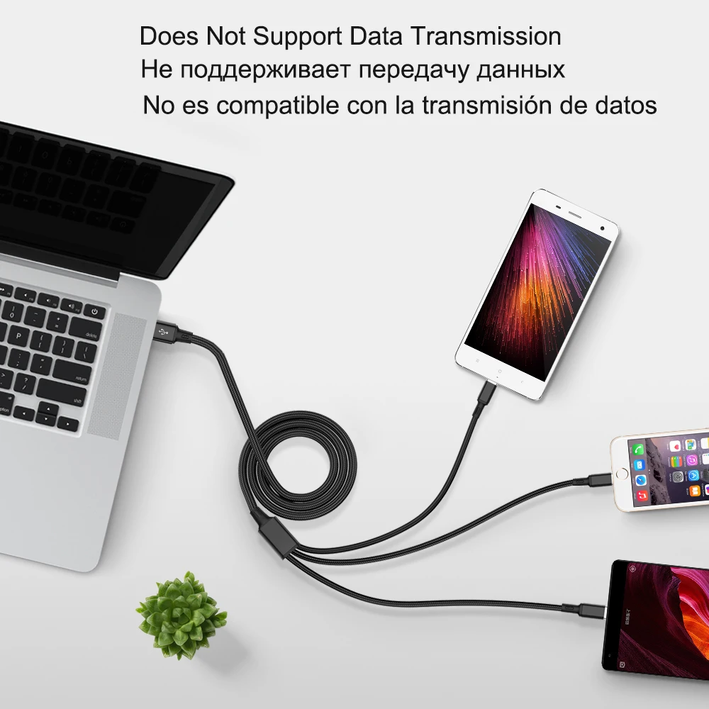 3 в 1 8Pin type-C Micro нейлоновый USB кабель для iPhone 8X7 6 6S Plus iOS 10 9 8 Nokia samsung USB быстрая зарядка кабель micro usb