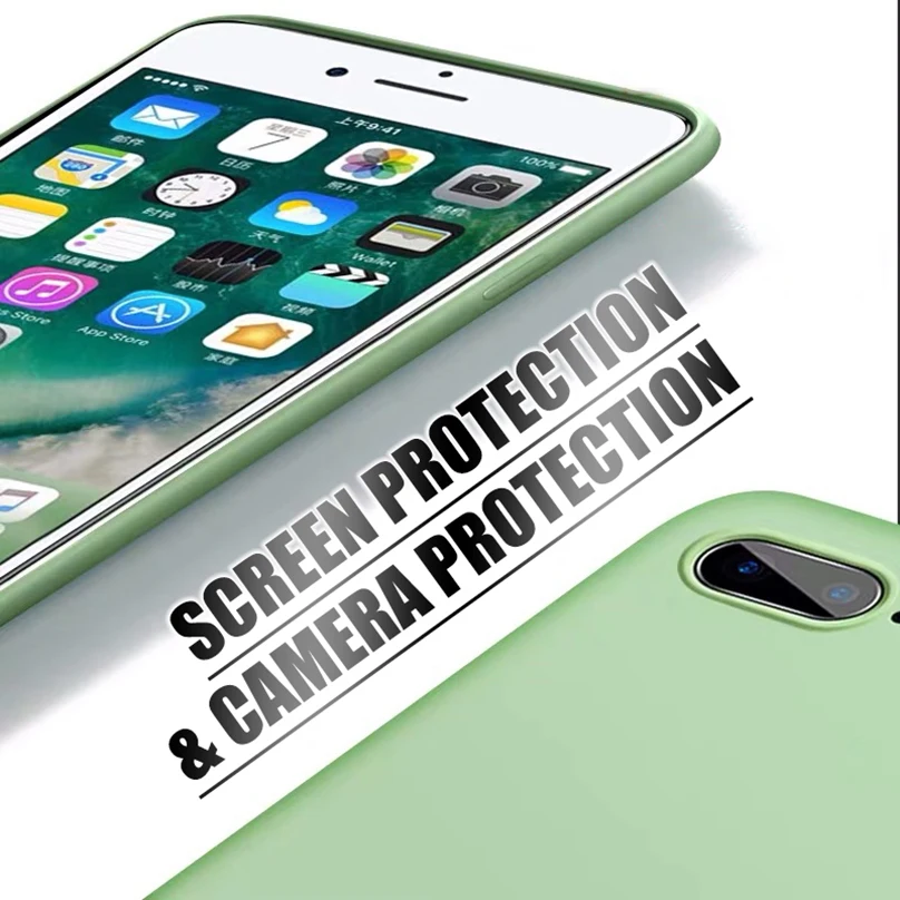 Ультра тонкий мягкий силиконовый чехол для Iphone 11 Pro Xs Max Xr X жидкий силиконовый матовый тонкий чехол для Iphone 8 7 6s 6 Plus 5 5S Se S
