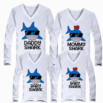 

Shark T-Shirt Family Matching Clothes Mommy and Me Clothes Shark T-Shirt Boys Clothes Shark Dad Short Sleeve T-Shirt Christmas