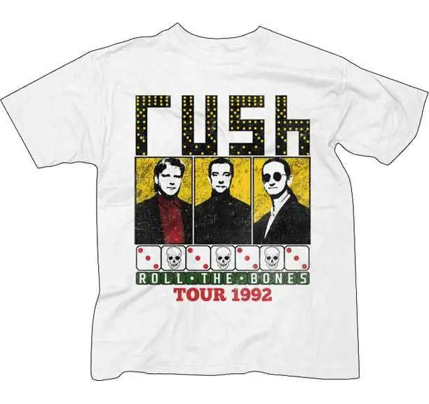 RUSH - Roll The Bones-футболка S-M-L-XL-2XL брендовая новая Официальная футболка |
