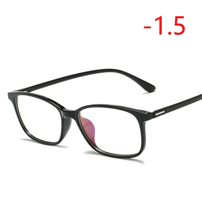 1,56 Асферические рецептурные линзы для очков Для женщин Сверхлегкий TR90 квадратный готовой близорукость очки Для мужчин 0-0,5-1,0-1,5-4,0 - Цвет оправы: Myopia 150