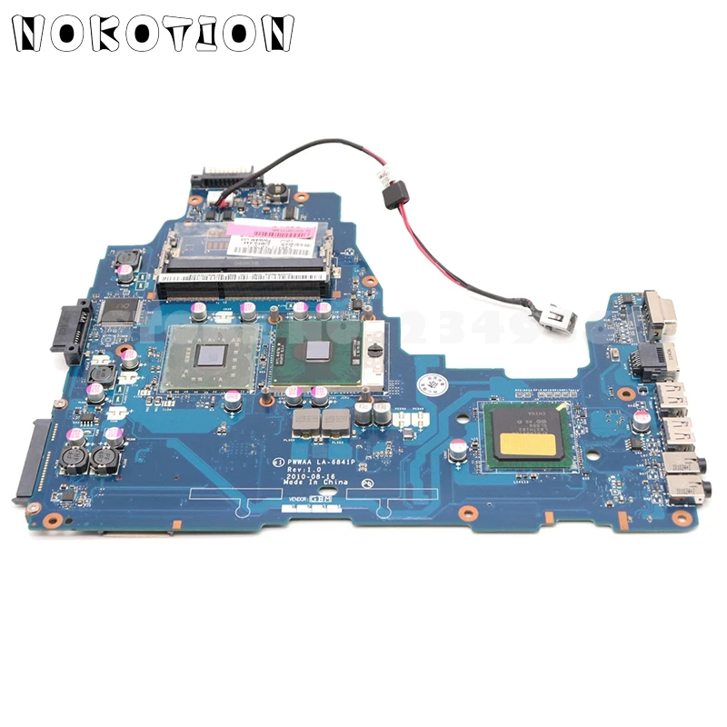 NOKOTION для Toshiba Satellite C660 Материнская плата ноутбука K000111590 PWWAA LA-6841P основная плата GL40 DDR3 процессор