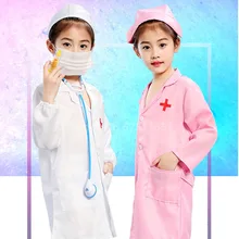 Хэллоуин Детский день школьная Вечеринка косплей костюм детские медицинские инструменты Доктор Медсестры куртки Больничная хирургическая униформа