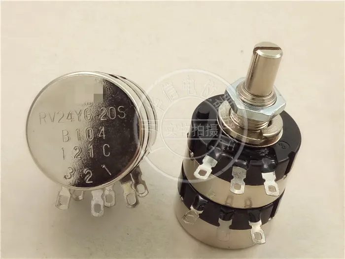 1 шт. для TOCOS RV24YG 20S B1K 5K 10K 20K 50K 100K 250k 500K двойной потенциометр/диаметр 25 мм высота 28 |